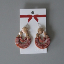 Boucles d'oreilles orange et or * NEUVES