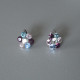 Boucles d'oreilles 7 strass bleu blanc rouge