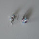 Boucles d'oreilles 7 strass bleu blanc rouge