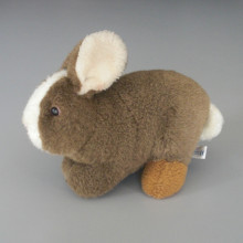 Peluche Lapin marron et blanc GIPSY Taille 24 cm