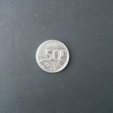 pièce de 50 Francs BELGIQUE 1989