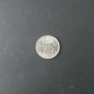 pièce de 25 Cents JULIANA HOLLANDE 1965