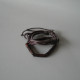 Bracelet double cuir marron et perle NEUF