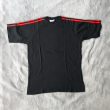T-shirt Noir double bandes rouges FINDEN & HALES Taille M