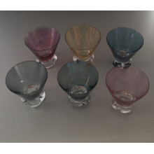 Six petits verres VINTAGE en couleur 12 cl