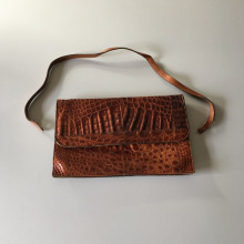 Sac a main ou pochette VINTAGE en crocodile