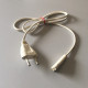 Cable alimentation blanc prise C8 2,5A 250V de 1 m