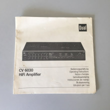 Notice d'emploi DUAL CV 6030 HiFi Amplifier