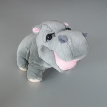 Peluche hippopotame gris en Taille 30 cm