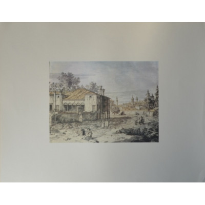 Vue d'une maison du faubourg de CANALETTO