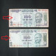 2 Billets de banque : 100 Rupees de L'INDE 1996