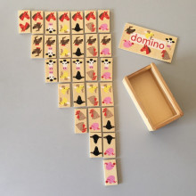 Coffret en bois - Dominos animaux HEMA