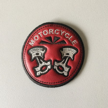 Patch en cuir rouge MOTORCYCLE * NEUF