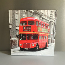 Tableau Bus Impériale Londres Angleterre 28x28 cm