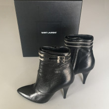 Bottines cuir noir SAINT LAURENT Taille 40