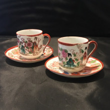 Duo tasse et soucoupe à thé porcelaine du Japon