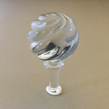 Bouchon boule torsadée en cristal pour flacon