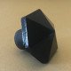 Grand bouchon de carafe en verre noir hexagonale
