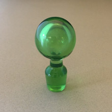 Bouchon de carafe en cristal vert