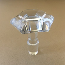 Bouchon de carafe en cristal hexagonal translucide