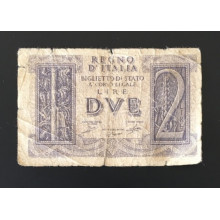 Billet de banque : 2 Lire Italie 1939