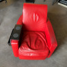 Fauteuil cuir rouge Matteo GRASSI 1880