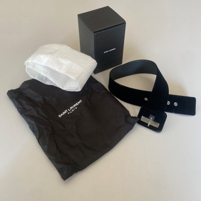Ceinture velours noir SAINT LAURENT
