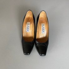 Escarpins CASADEI pour P. VERDI cuir noir Taille 5 EU 35