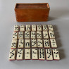 Coffret jeu de Domino rouge VINTAGE