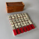 Coffret jeu de Domino rouge VINTAGE