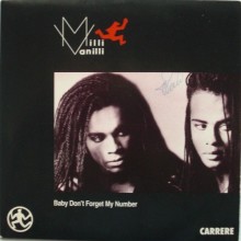Disque 45 T : Milli Vanilli - Baby Don't Forget My Number