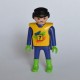 Un personnage PLAYMOBIL Homme Striker Nunméro 7 couleur Bleu de 1992