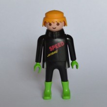 PLAYMOBIL Homme SPEED Jetbag en Noir de 1992