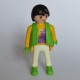 Un personnage PLAYMOBIL Femme avec gilet couleur Jaune et Blanc de 1992