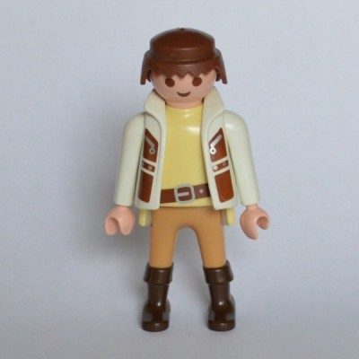 Un personnage PLAYMOBIL Homme avec gilet couleur Blanc et Marron et de 1993