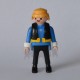 Un personnage PLAYMOBIL Homme avec gilet couleur Bleu et Noir de 1997