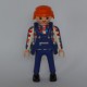 Un personnage PLAYMOBIL Homme avec salopette couleur Blanc Rouge et Bleu Marine de 1990